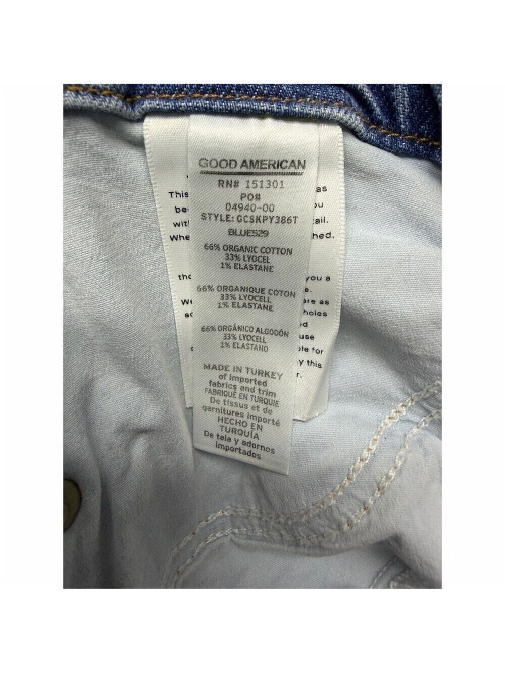 Good American Jeans Womens Size 14 Light Wash Blue High Rise Straight - Picture 8 of 11